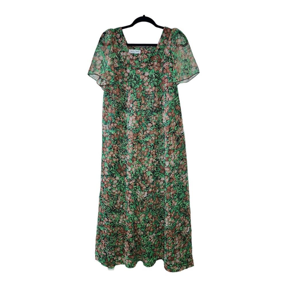 Vintage Liberty House by Tropicana Hawaii Floral Maxi Dress Women’s Size 12 - Picture 2 of 6